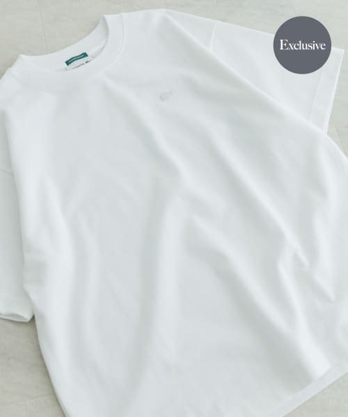 URBAN RESEARCH(アーバンリサーチ)/『別注』LACOSTE×UR　moss stitch short－sleeve t－shirts/001BLANC