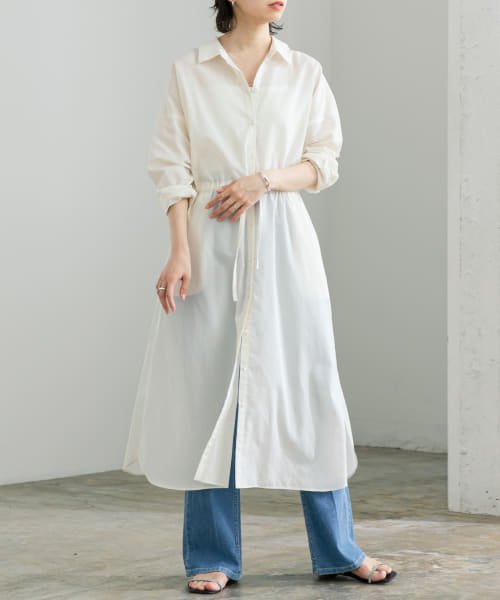 URBAN RESEARCH(アーバンリサーチ)/『UR TECH Smart Linen Touch』シャツワンピース/OFF