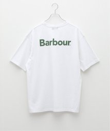 417 EDIFICE(フォーワンセブン　エディフィス)/BARBOUR (バブアー) OS Basic Barbour logo T－Shirts 241MTSG004/ホワイト