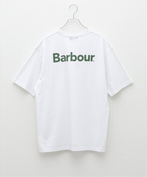 417 EDIFICE(フォーワンセブン　エディフィス)/BARBOUR (バブアー) OS Basic Barbour logo T－Shirts 241MTSG004/ホワイト