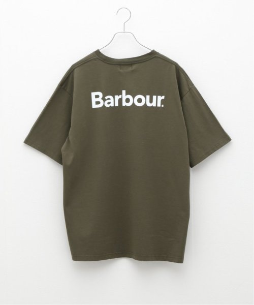 417 EDIFICE(フォーワンセブン　エディフィス)/BARBOUR (バブアー) OS Basic Barbour logo T－Shirts 241MTSG004/グリーン