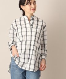 Dessin/【リンクコーデ】TCチェックバンドカラーシャツ/506081444