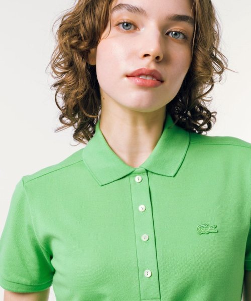 LACOSTE(ラコステ)/スリムフィット ストレッチコットンピケポロ（半袖）/ライム