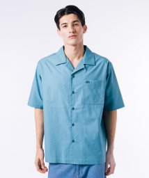 LACOSTE Mens(ラコステ　メンズ)/コットンバックサテンオープンカラーシャツ/エメラルド