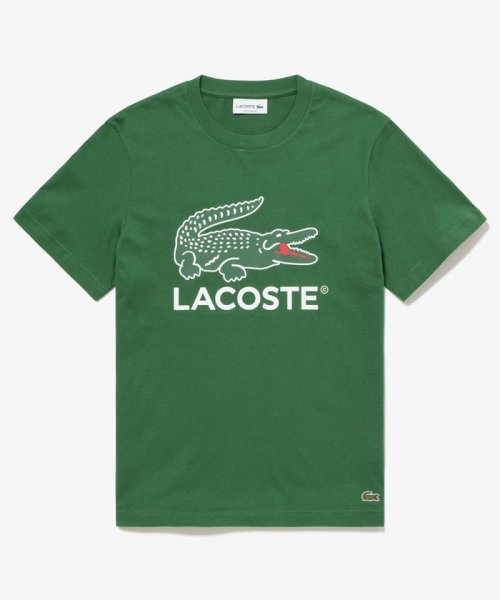 LACOSTE Mens(ラコステ　メンズ)/ワニロゴグラフィックプリントTシャツ/グリーン