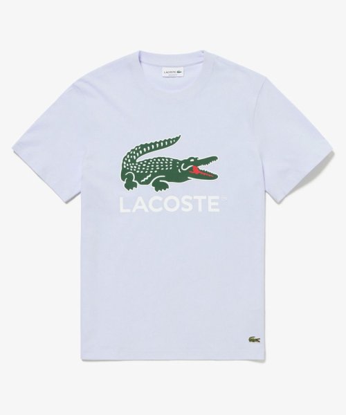 LACOSTE Mens(ラコステ　メンズ)/ワニロゴグラフィックプリントTシャツ/ライトブルー