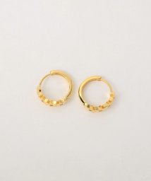 BEAUTY&YOUTH UNITED ARROWS(ビューティーアンドユース　ユナイテッドアローズ)/4スター ガラス ミニフープ ピアス/GOLD