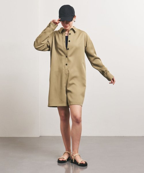 UNITED ARROWS(ユナイテッドアローズ)/＜TO UNITED ARROWS＞P/STN ショート オールインワン/BEIGE