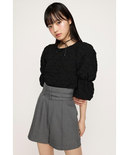 SLY(スライ)/PUFF SLEEVE CUT トップス/BLK