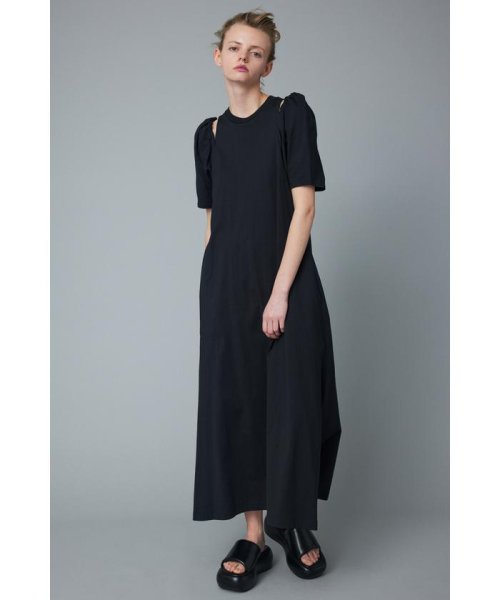 HeRIN.CYE(ヘリンドットサイ)/Slit shoulder dress/BLK