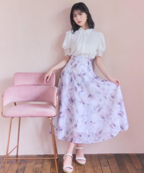 オリジナル水彩ぼかしフラワーフレアスカート オリジナル水彩ぼかしフラワーフレアスカート オリジナル水彩ぼかしフラワーフレアスカート T1259058407(9724円)