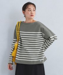 green label relaxing(グリーンレーベルリラクシング)/＜ORCIVAL＞ラッセル パネル ボーダー プルオーバー カットソー/DK.GRAY