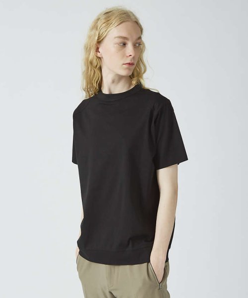 5351POURLESHOMMES(5351POURLESHOMMES)/シルケットコットン 半袖Tシャツ【予約】/ブラック