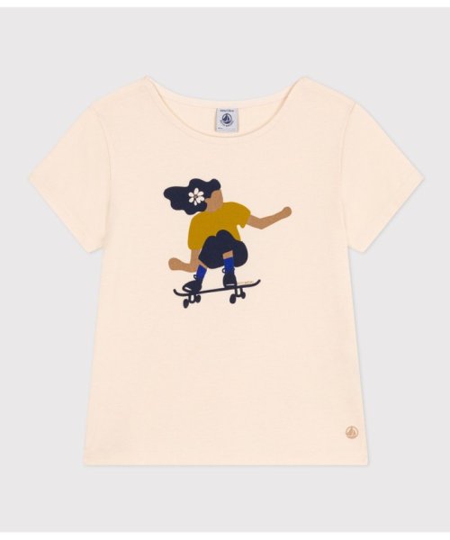 PETIT BATEAU(プチバトー)/プリント半袖Ｔシャツ/ホワイト系1