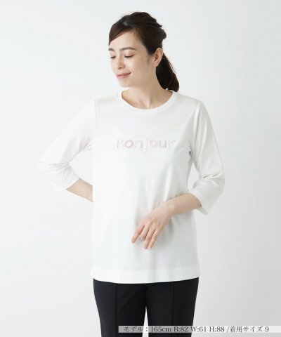 ロゴ刺繍Ｔシャツ【Leilian WHITE LABEL】