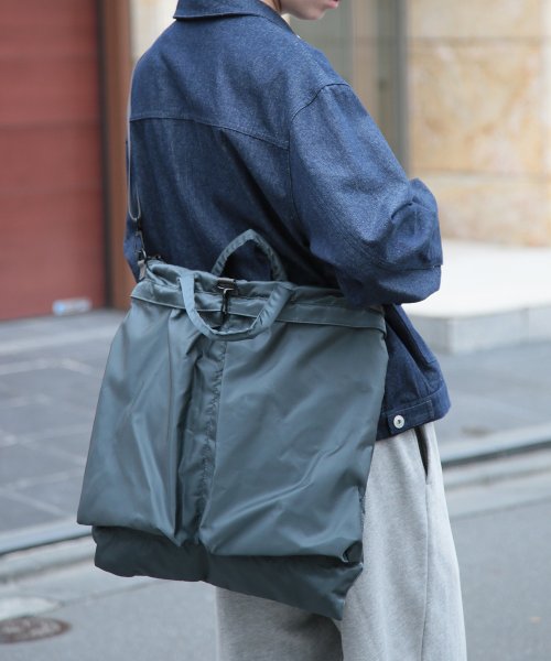 MAISON CLUB(MAISON CLUB)/【MAISON CLUB】U.S.AIR FORCE Helmet Bag ヘルメットバッグ 鞄 ショルダーバッグ REPRODUCTION MODEL SCC/グレー