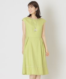 TO BE CHIC/アイアスストレッチ ボートネックワンピース/506062502