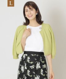TO BE CHIC(L SIZE)/【L】レーヨンナイロンジャカード ニットボレロ/506062519