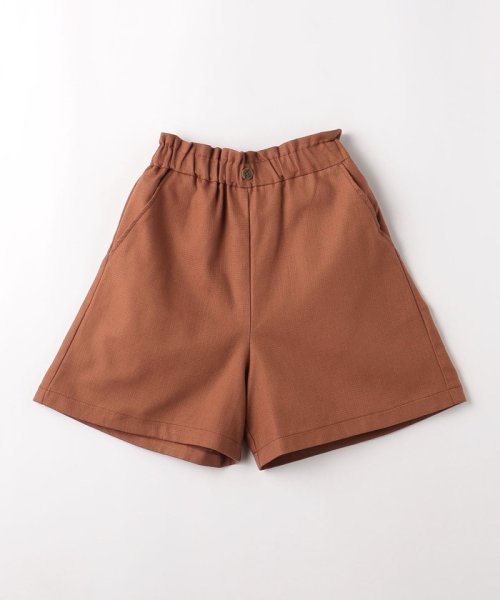 green label relaxing （Kids）(グリーンレーベルリラクシング（キッズ）)/TJ プリペラ キュロットパンツ 140cm－160cm/MD.BROWN