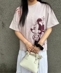 DISNEY/【DISNEY/ディズニー】天竺和柄プリントクルーネック半袖BOXＴシャツ　ミッキーマウス・ミニーマウス・ドナルドダッグ・プーさん/506066161