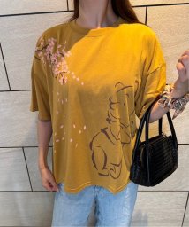 DISNEY(DISNEY)/【DISNEY/ディズニー】天竺半袖ワイド半袖Tシャツ/マスタード