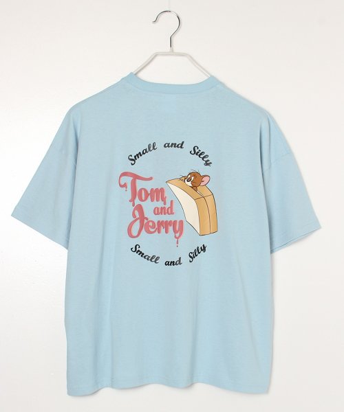 ALWAYS GOOD TIME NEW BASIC STORE(オールウェイグッドタイムニューベーシックストア)/【TOM & JERRY/トムとジェリー】天竺半袖クルーネックＴシャツ/サックス