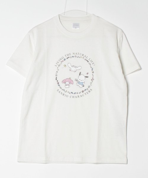 Sanrio characters(サンリオキャラクターズ)/【Sanrio/サンリオ】天竺クルーネック半袖Ｔシャツ/アイボリー