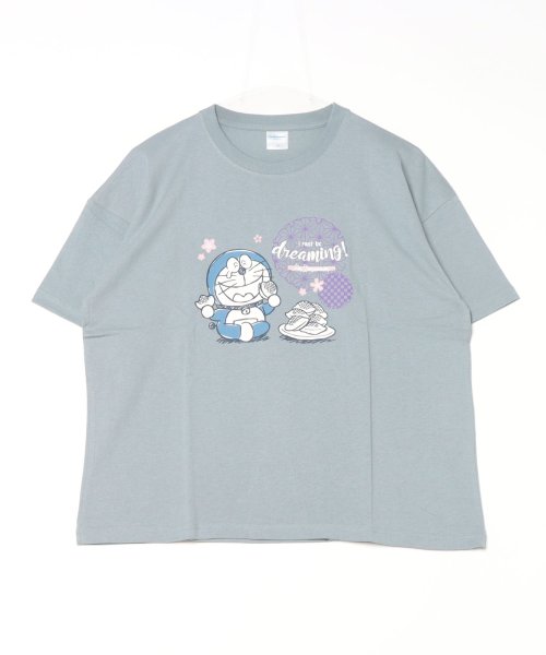 ALWAYS GOOD TIME NEW BASIC STORE(オールウェイグッドタイムニューベーシックストア)/【Doraemon/ドラえもん】天竺半袖クルーネックWIDE型Tシャツ/ダークサックス