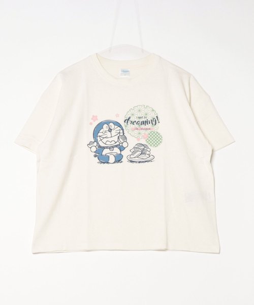 ALWAYS GOOD TIME NEW BASIC STORE(オールウェイグッドタイムニューベーシックストア)/【Doraemon/ドラえもん】天竺半袖クルーネックWIDE型Tシャツ/アイボリー