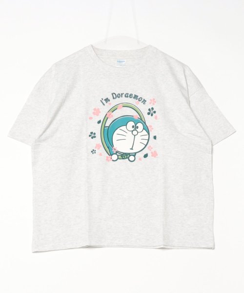 ALWAYS GOOD TIME NEW BASIC STORE(オールウェイグッドタイムニューベーシックストア)/【Doraemon/ドラえもん】天竺半袖クルーネックWIDE型Tシャツ/杢グレー