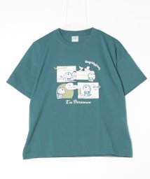 ALWAYS GOOD TIME NEW BASIC STORE(オールウェイグッドタイムニューベーシックストア)/【Doraemon/ドラえもん】天竺プリント半袖クルーネックWIDE型Tシャツ/グリーン