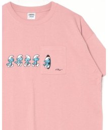 ALWAYS GOOD TIME NEW BASIC STORE/【THE SMURFS/スマーフ】 天竺ワンポイント刺繍・プリントクルーネック半袖Ｔシャツ/506066201