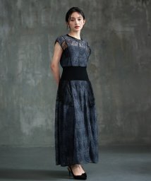 DRESS+/ドレス 切り替えレースワンピース 総レース 結婚式/506081253