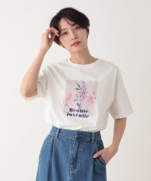 Afternoon Tea LIVING(アフタヌーンティー・リビング)/フラワーTシャツ/ライラック/オフホワイト