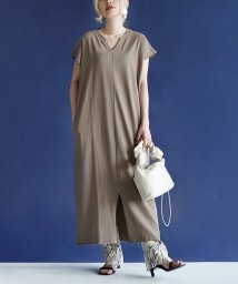 e-zakkamaniastores/キーネック フレンチスリーブ ワンピース/506082463