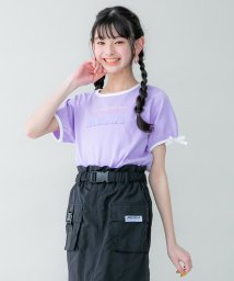 JENNI belle(ジェニィベル)/【WEB限定】防蚊グラデロゴショート丈Tシャツ/ラベンダー