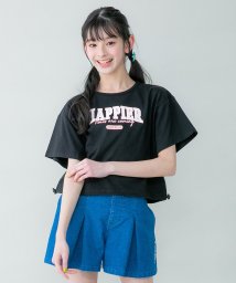 JENNI belle(ジェニィベル)/【WEB限定】防蚊すそドロストショート丈Tシャツ/ブラック