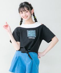 JENNI belle(ジェニィベル)/【WEB限定】防蚊肩あきレイヤード風Tシャツ/ブラック