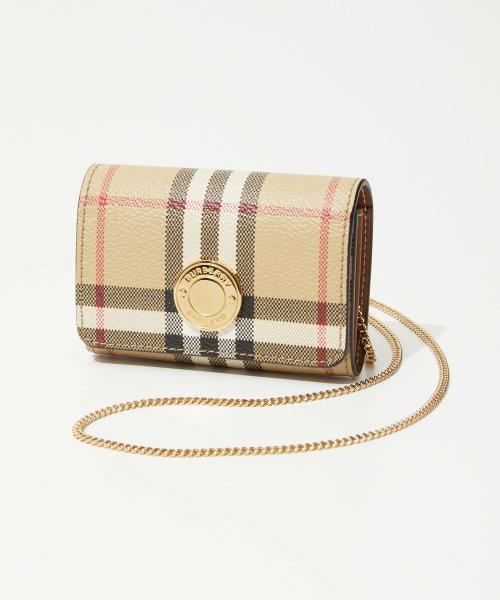 BURBERRY(バーバリー)/バーバリー BURBERRY  8066057 A7026 レディース 財布 二つ折り財布 スモール ミニ財布 チェーン レザー 軽量 小さめ プレゼント ギフ/その他