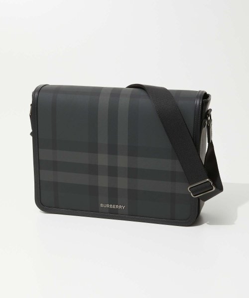 BURBERRY(バーバリー)/バーバリー BURBERRY  8072339 A8800 メンズ バッグ ショルダーバッグ ミディアム アルフレッドバッグ レザー クロスボディバッグ コンパ/チャコールグレー