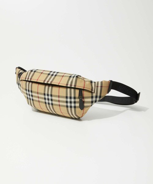 BURBERRY(バーバリー)/バーバリー BURBERRY 8084114 ボディバッグ メンズ バッグ ベルトバッグ クロスボディ カジュアル チェック柄 ロゴ ギフト プレゼント/ベージュ