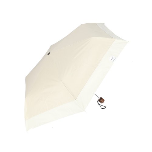 BACKYARD FAMILY(バックヤードファミリー)/ブラックコーティング 晴雨兼用 無地切継ぎ 50cm 折りたたみ傘/ベージュ