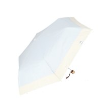 BACKYARD FAMILY(バックヤードファミリー)/ブラックコーティング 晴雨兼用 無地切継ぎ 50cm 折りたたみ傘/サックス