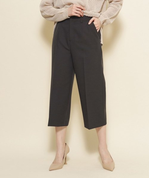 【洗える／シワになりにくい】履き心地◎センタープレス入りのセミワイドパンツ 