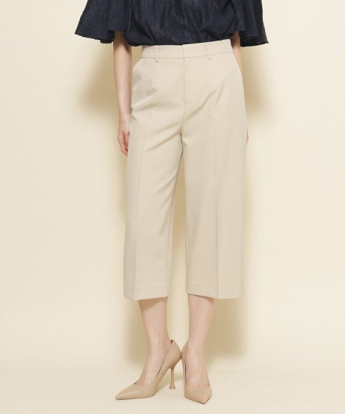 【洗える／シワになりにくい】履き心地◎センタープレス入りのセミワイドパンツ 