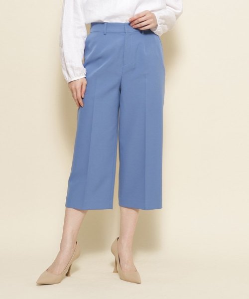 【洗える／シワになりにくい】履き心地◎センタープレス入りのセミワイドパンツ 