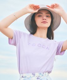 TOCCA(TOCCA)/【洗える！】TOCCA PATCHWORK LOGO TEE Tシャツ/ピンク系