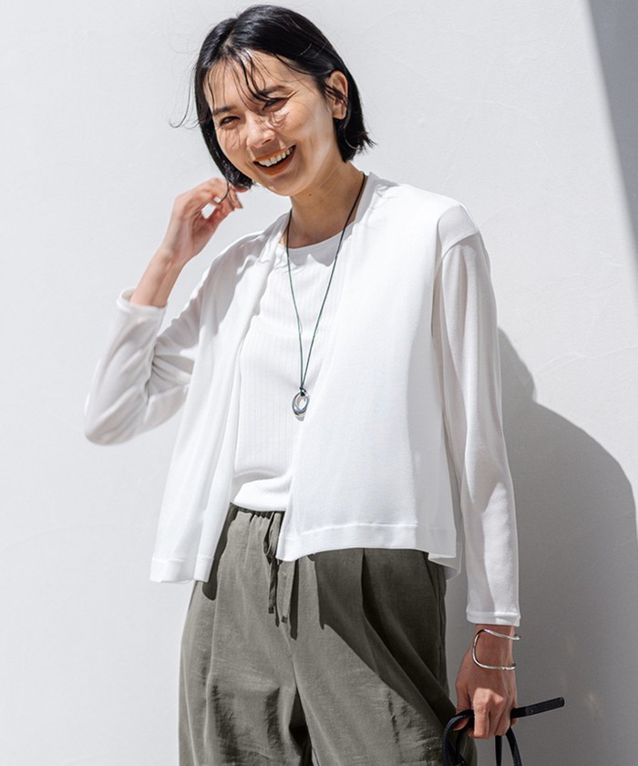 ホワイト系｜カーディガン｜23区 (Lサイズ)(ニジュウサンク Lサイズ