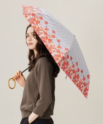 JIYU-KU (自由区)/【カタログ掲載・UVカット・晴雨兼用】オルタンシアプリント 折りたたみ傘/オレンジ
