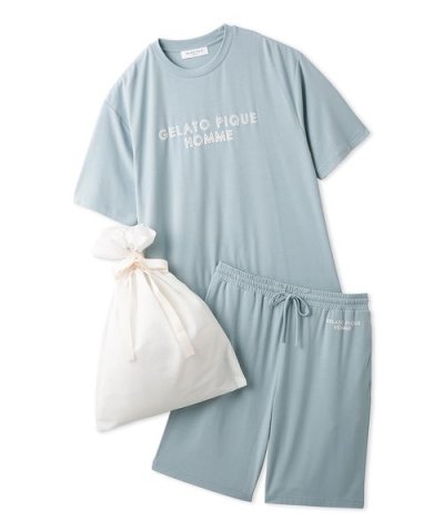 【ラッピング済み】【HOME】レーヨンロゴＴシャツ＆ハーフパンツSET